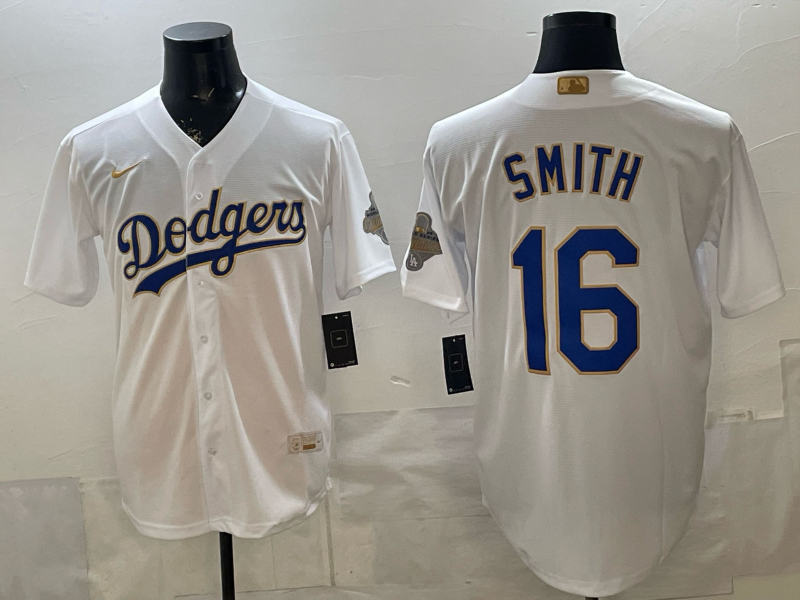 Men 2026 Los Angeles Dodgers #16 Smith white Game Nike MLB Jersey 0504001